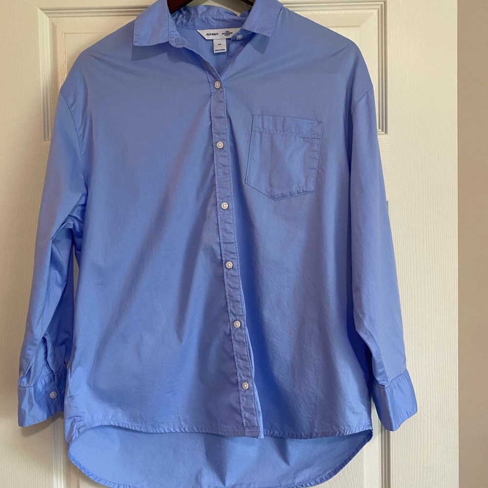 Old Navy Women’s XS Light Blue Casual Button-Down Shirt